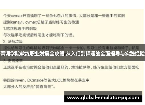 青训学院教练职业发展全攻略 从入门到精通的全面指导与实践经验